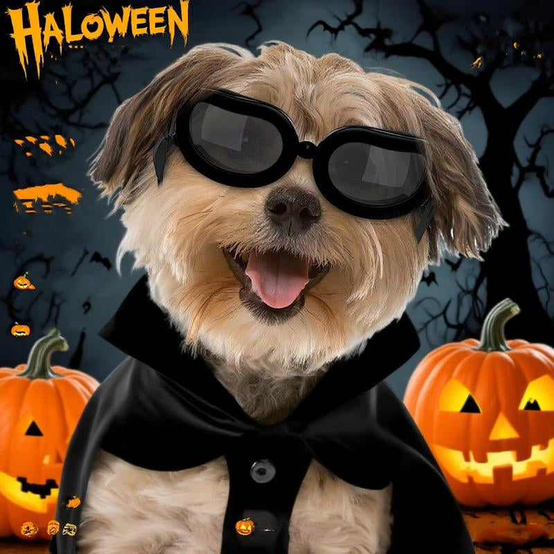 【Freeship】Vavopaw Dog Goggles Small Dog Sunglasses with Adjustable Band, Waterproof Windproof Snowproof Cool Glasses for Puppy and Cat, Black Dogaccessories Summer Dog Fashion Outdoor